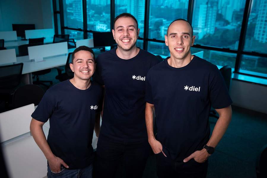 Trio de fundadores da Diel Energia. Foto: Divulgação.