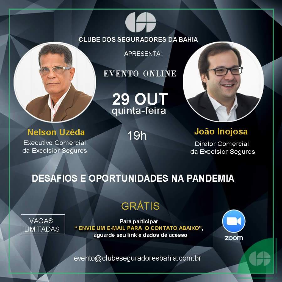 Clube dos Seguradores da Bahia promove transmiss&atilde;o com a participa&ccedil;&atilde;o dos executivos da Excelsior Seguros