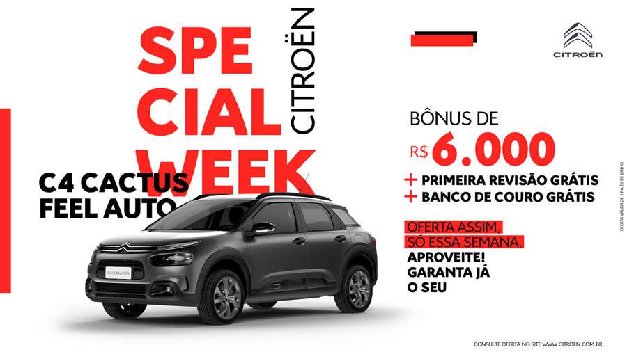 Citroën realiza Special Week com condições especiais para o SUV C4 CACTUS