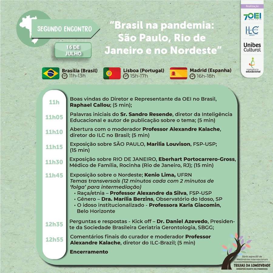 Programação do evento 16 de Julho - Divulgação