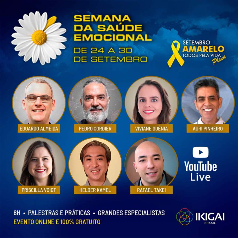 IKIGAI Brasil promove Semana da Saúde Emocional com palestras online e gratuitas