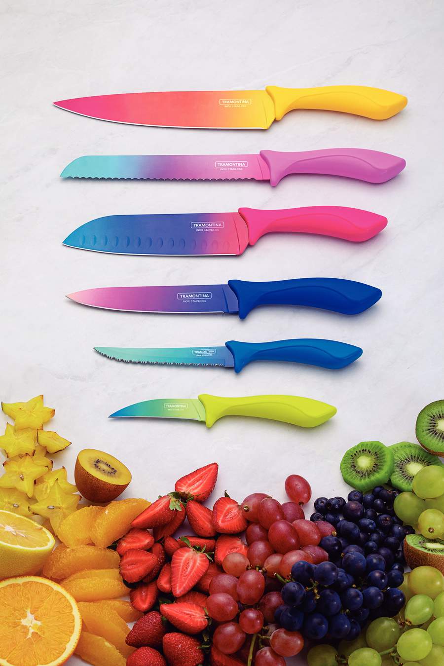 Cores na cozinha: Tramontina lança linha limitada de facas Colorcut