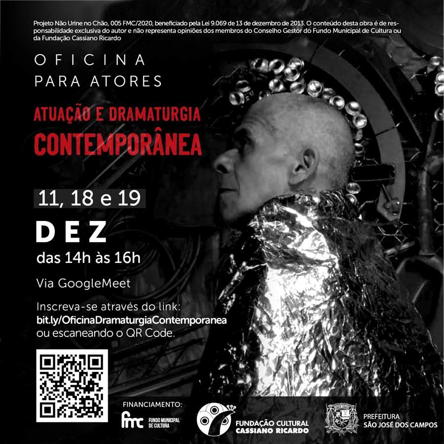 Oficina para Atores: Atua&ccedil;&atilde;o e Dramaturgia Contempor&acirc;nea