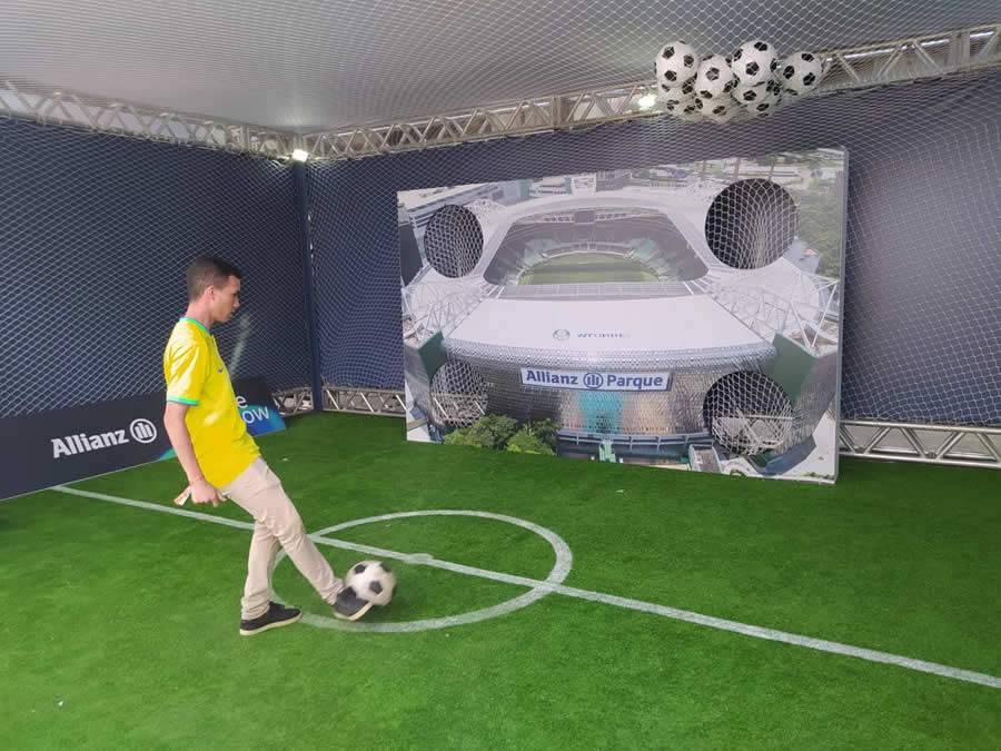 Cristofer Alves Vieira na ação Chute ao Gol. Crédito: divulgação