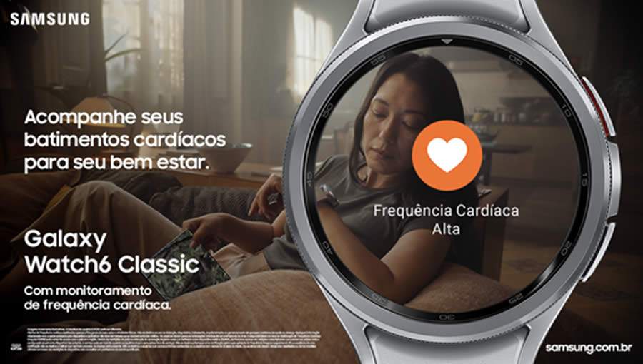 Notifica&ccedil;&atilde;o de Frequ&ecirc;ncia Card&iacute;aca Irregular, do Samsung Galaxy Watch6, &eacute; aprovada pela ANVISA no Brasil