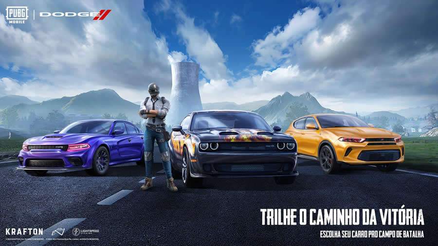 DODGE chega a toda velocidade ao mundo de PUBG MOBILE com as edi&ccedil;&otilde;es de alto desempenho do Challenger, Charger e Hornet