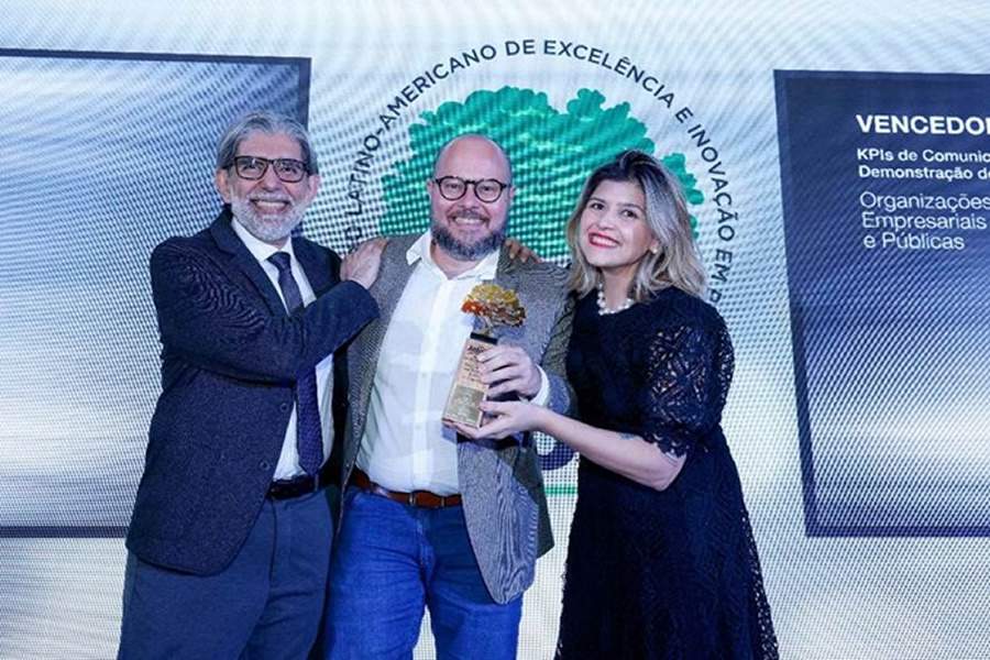 Da esq.para a dir.: Bruno Rodrigues, Clóvis Horta e Flávia Ferreira