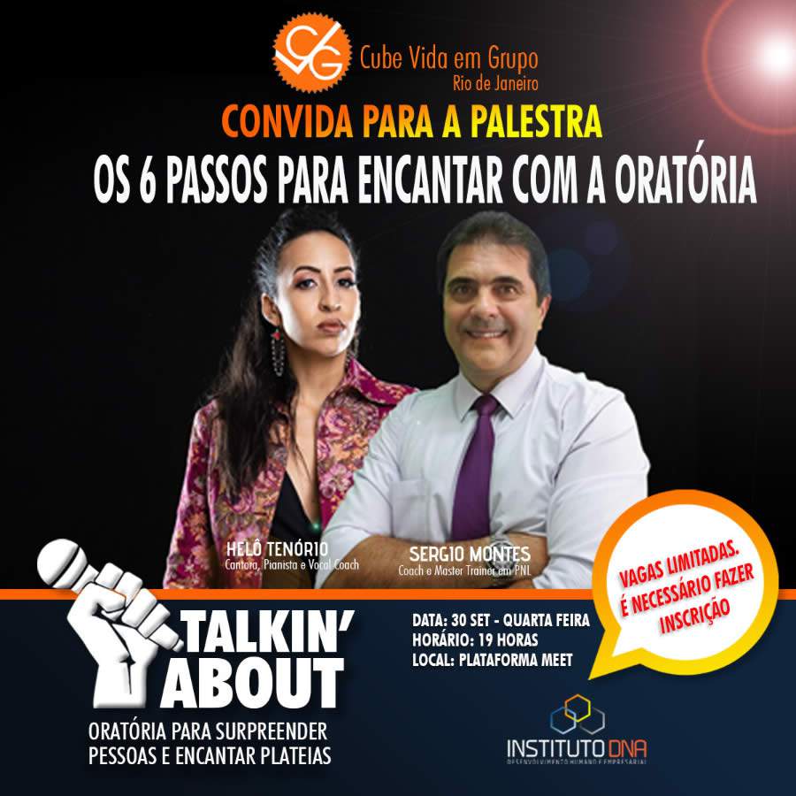 Dicas de orat&oacute;ria ser&atilde;o abordadas em palestra apoiada pelo CVG-RJ