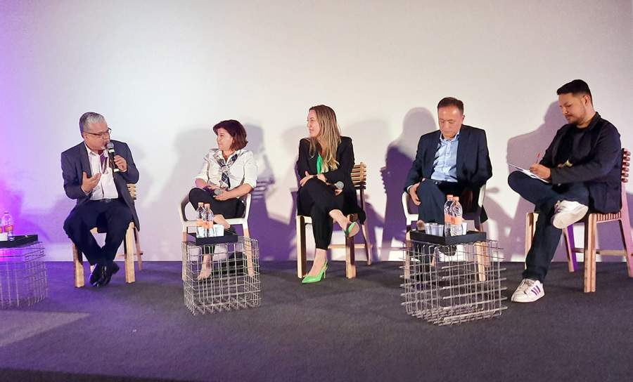 Painel &ldquo;O novo mercado de seguros&rdquo;: Jo&atilde;o Paulo Moreira de Mello (pres. CSP-MG), Joceli Pereira (pres. ISB Brasil), Andr&eacute;ia Ara&uacute;jo (pres. CVG-RS), Marcos Kobayashi (pres. CVG-SP)