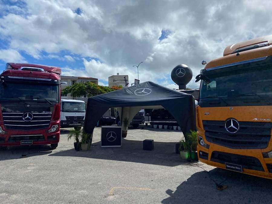 Tecnologia e design arrojado do Mercedes-Benz Actros são atrações na Feira do Caminhão de Itabaiana