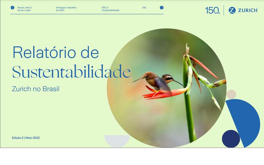 Zurich divulga Relat&oacute;rio de Sustentabilidade e descarboniza&ccedil;&atilde;o de investimentos &eacute; destaque