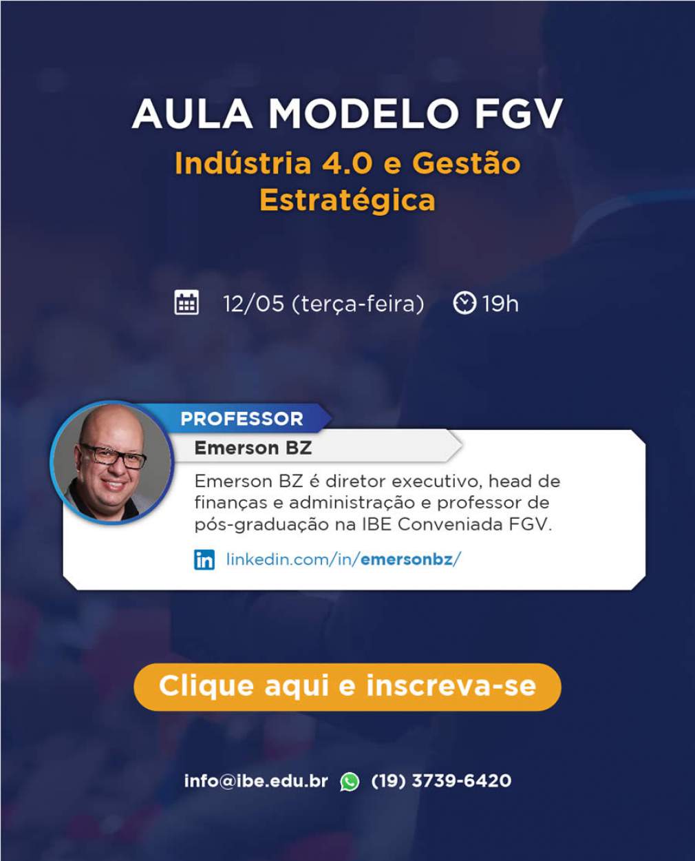 Convite aula modelo FGV - Divulgação