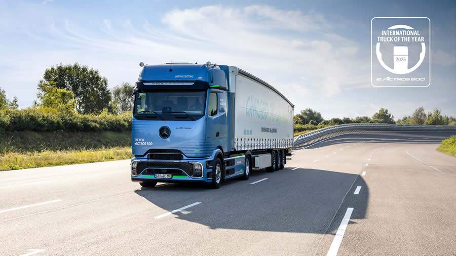 Mercedes-Benz eActros 600 &eacute; eleito como o &ldquo;International Truck of The Year 2025&rdquo;