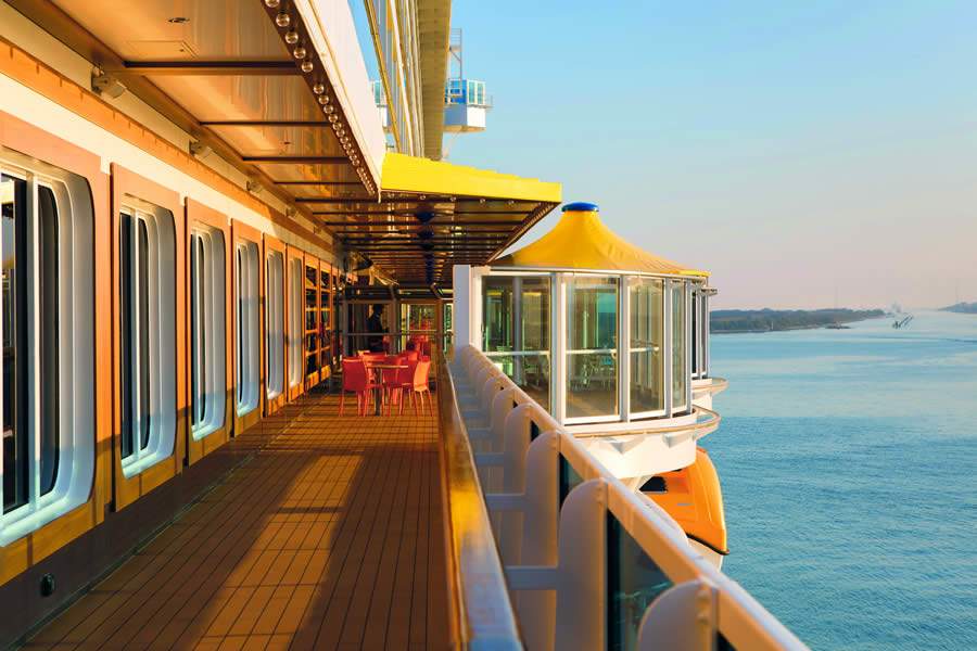 Navio Costa Diadema - open deck - Crédito: Divulgação