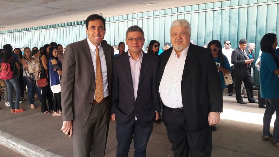 Da esquerda para a direita, os Diretores do Sincor-RJ Ricardo Garrido, Arley Boullosa e Nilo Rocha&nbsp;