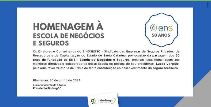 Presidente Luciano Silveira parabeniza ENS pelos 50 anos de Funda&ccedil;&atilde;o