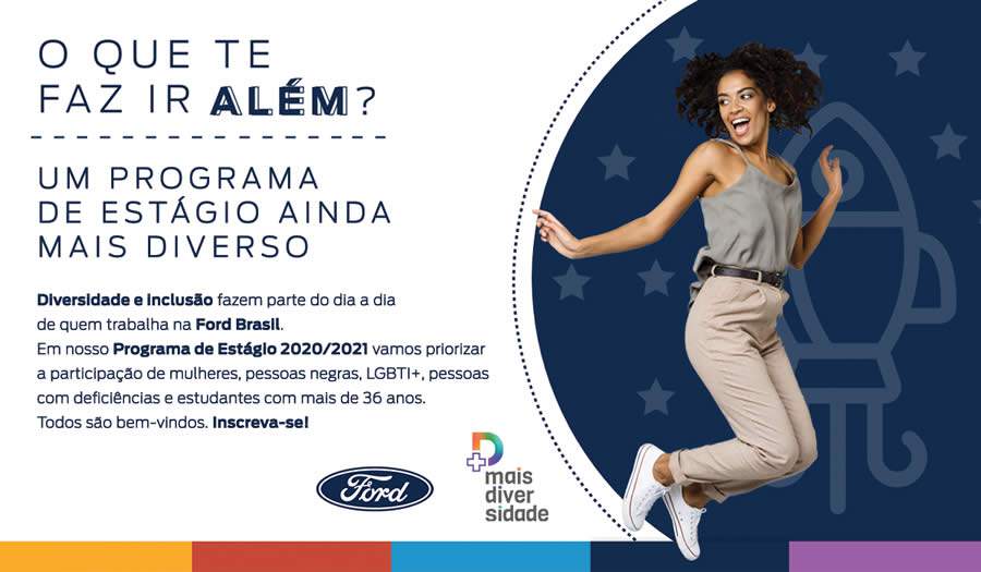 Ford abre inscrições para Programa de Estágio 2020/2021 com foco na diversidade e inclusão