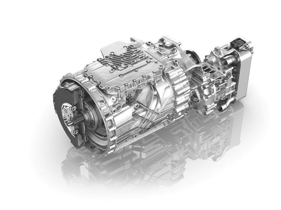 A transmissão TraXon da ZF garante eficiência na indústria de veículos comerciais. O freio auxiliar integrado da ZF, o Intarder, reduz o desgaste dos freios de serviço e aumenta a segurança