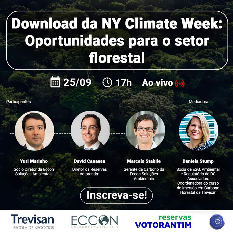 Webinar com foco na NY Climate Week será promovido pela Trevisan Escola de Negócios