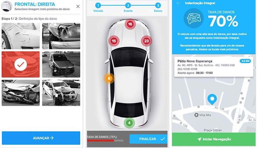 Aplicativo com inteligência artificial avalia imagem do carro batido e calcula preço do reparo