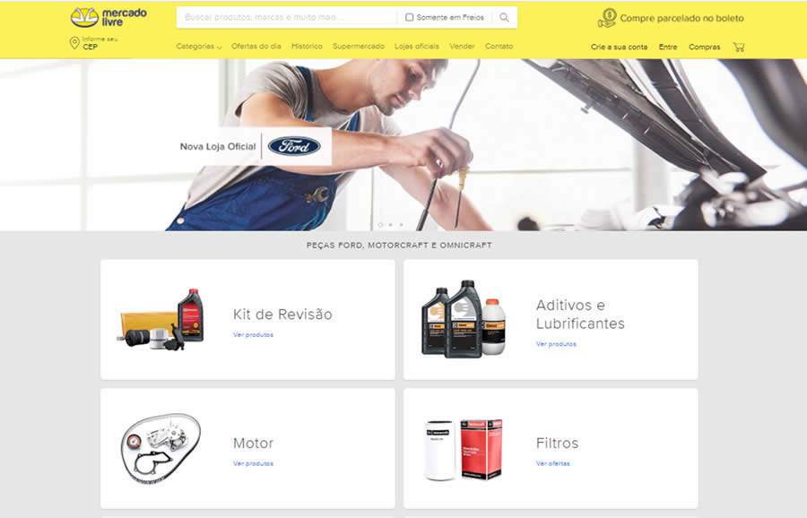 Black Friday Ford tem pe&ccedil;as e acess&oacute;rios com at&eacute; 50% de desconto no Mercado Livre e Lojas Americanas