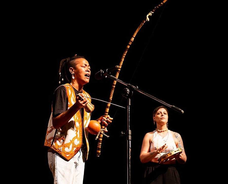 Mestranda Kallú e Profª Acerola - Foto: Elton Jr.