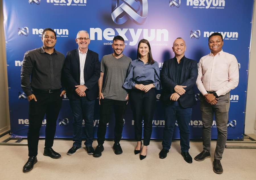  &nbsp;  Weslley Corr&ecirc;a, Alexandre Franco, Andr&eacute; Beraldo, J&uacute;lia Costa, Leonardo Falc&atilde;o e Darjan Duarte: equipe que lidera a Nexyun