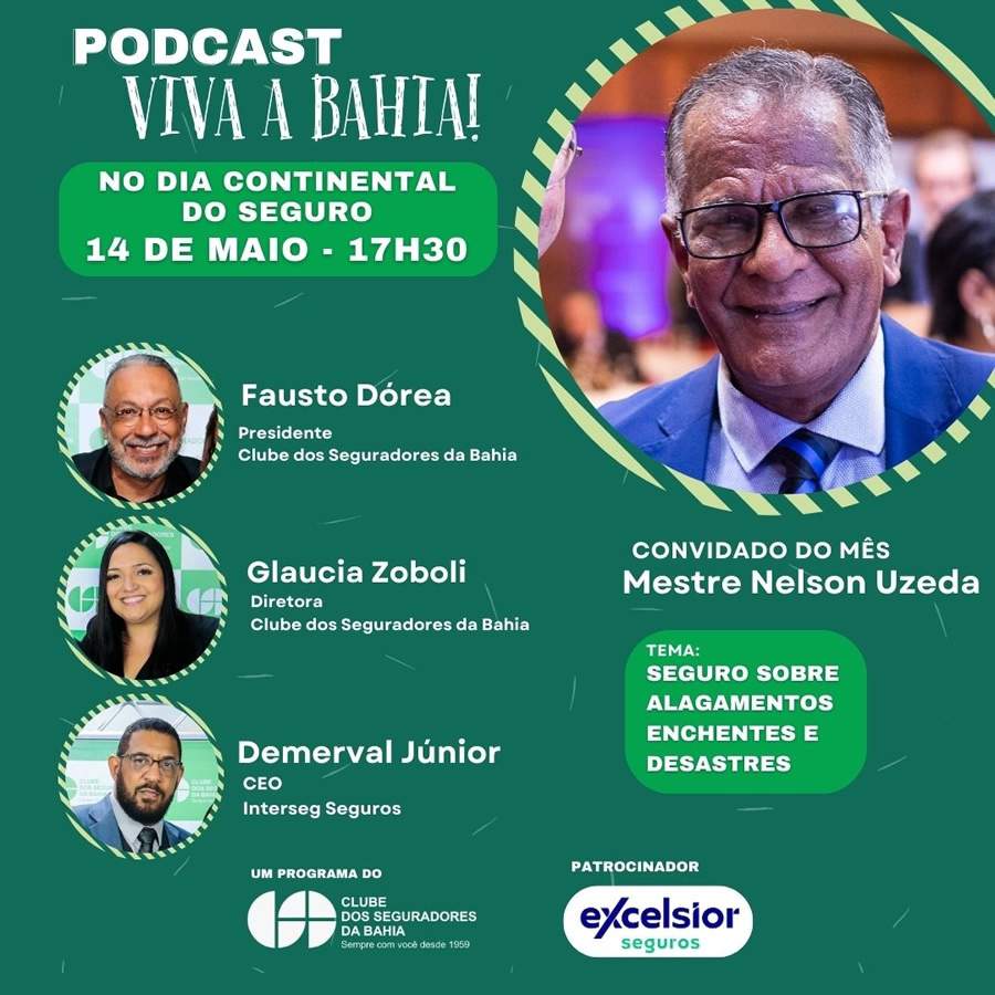 Podcast 'Viva a Bahia' recebe convidado em homenagem ao Dia Continental do Seguro