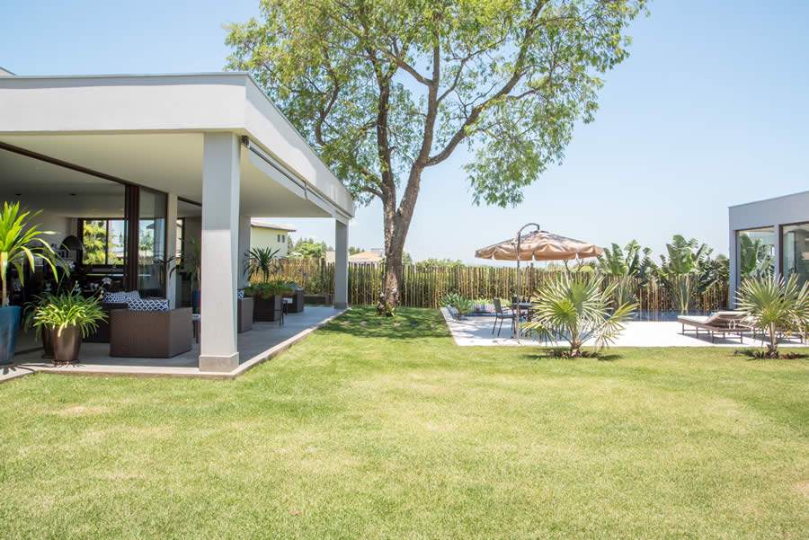 Em projetos de arquitetura sustent&aacute;vel, &eacute; fundamental preservar o m&aacute;ximo da &aacute;rea verde. Nessa casa executada pela arquiteta na cidade de Itu, interior de S&atilde;o Paulo, a preserva&ccedil;&atilde;o da &aacute;rvore a tornou uma das atra&ccedil;&otilde;es da edifica&ccedil;&atilde;o | Projeto: Isabella Nalon | Foto: Julia Herman