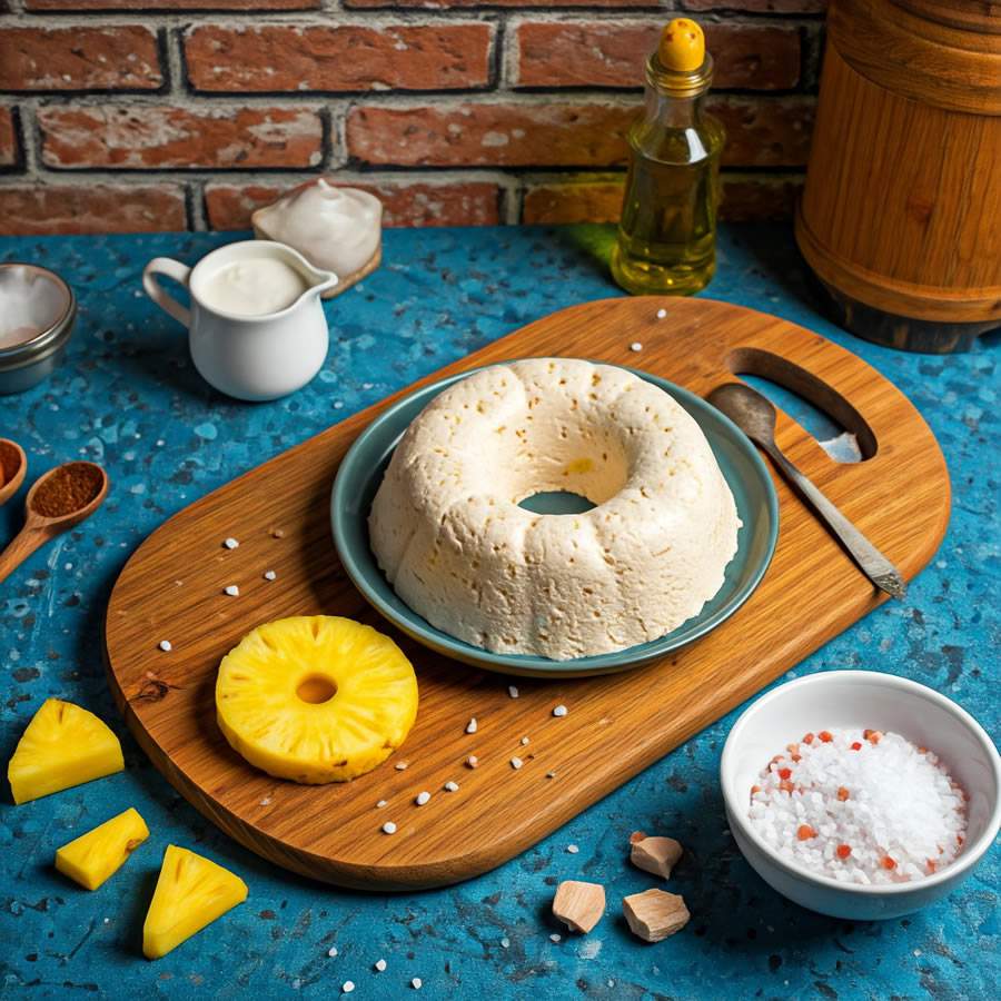 Mousse de Frango com Abacaxi - Imagem criada por Gemini IA