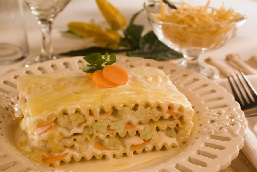 Lasanha de Cenoura com Couve Flor - Divulgação Adria