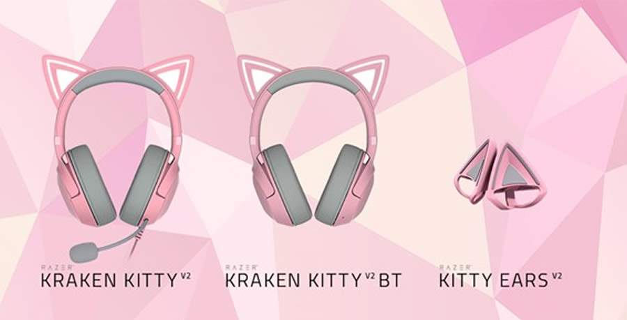 Razer revela novas vers&otilde;es dos ic&ocirc;nicos headsets Kraken Kitty para celebrar o Dia Internacional do Gato