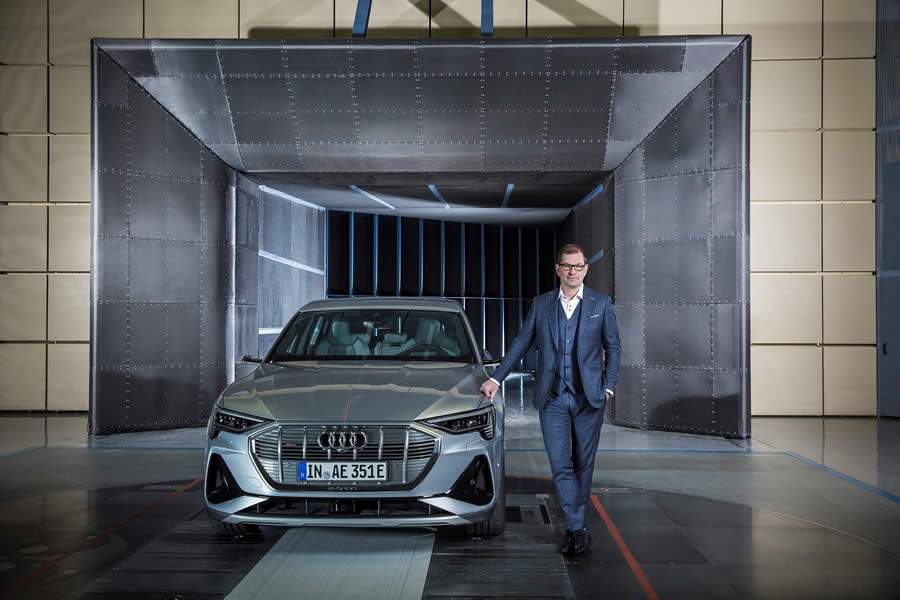 Markus Duesmann and Audi e-tron Sportback
