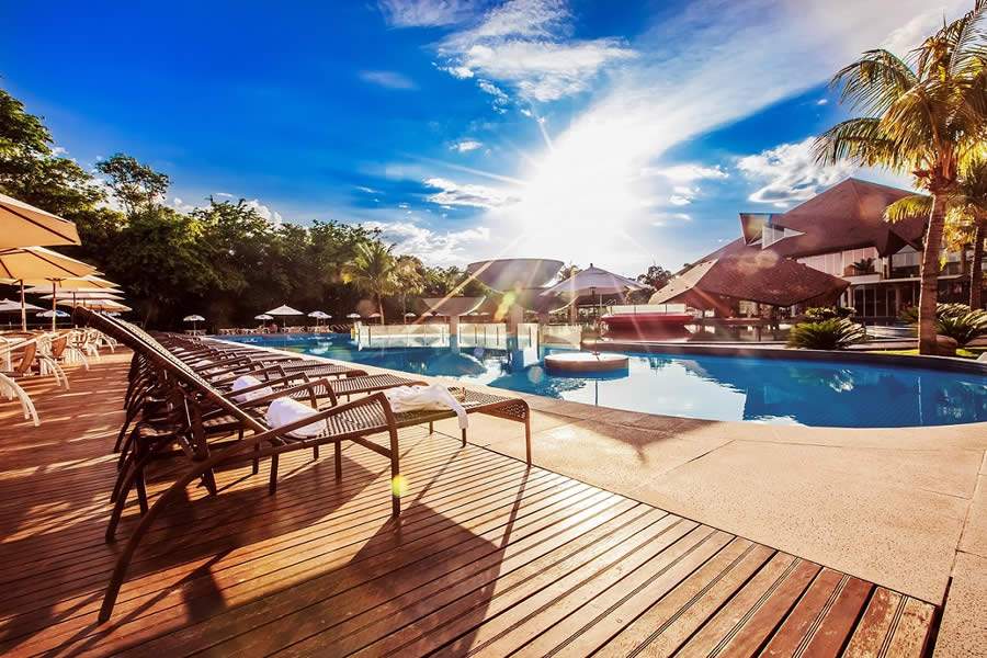 Piscinas de águas Termais no Recanto Cataratas Resort - Divulgação