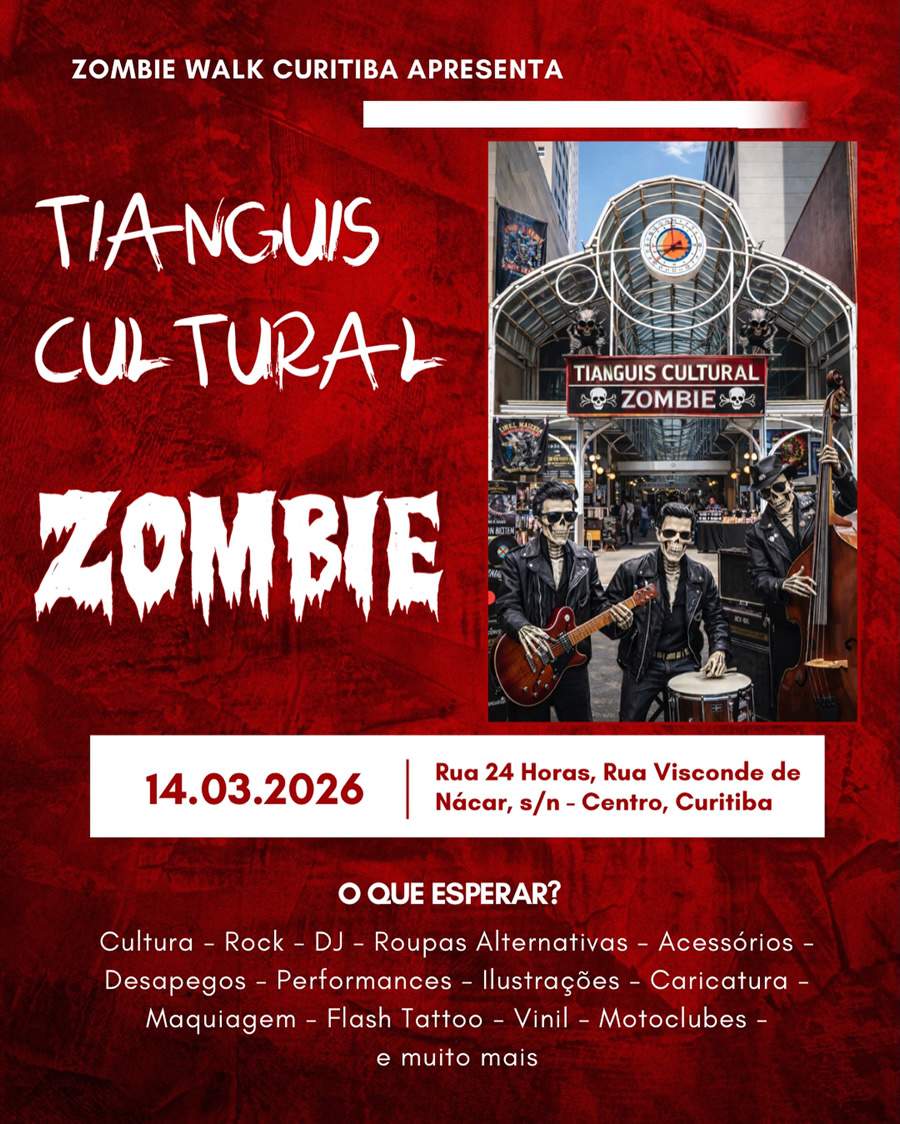Cartaz Tianguis Cultural Zombie - Cr&eacute;dito divulga&ccedil;&atilde;o