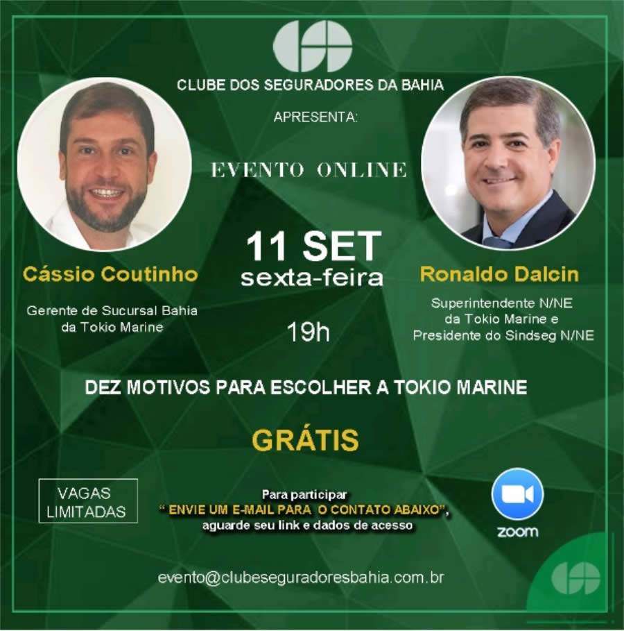 Clube dos Seguradores da Bahia recebe executivos da TOKIO MARINE
