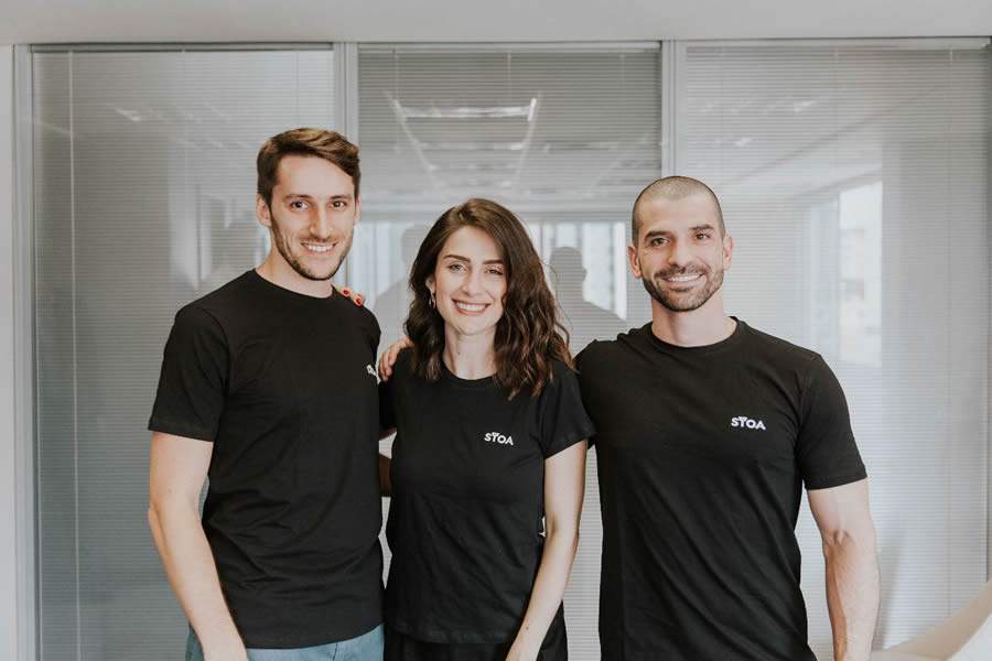 S&oacute;cios STOA Eduardo, Amanda e Luiz.
