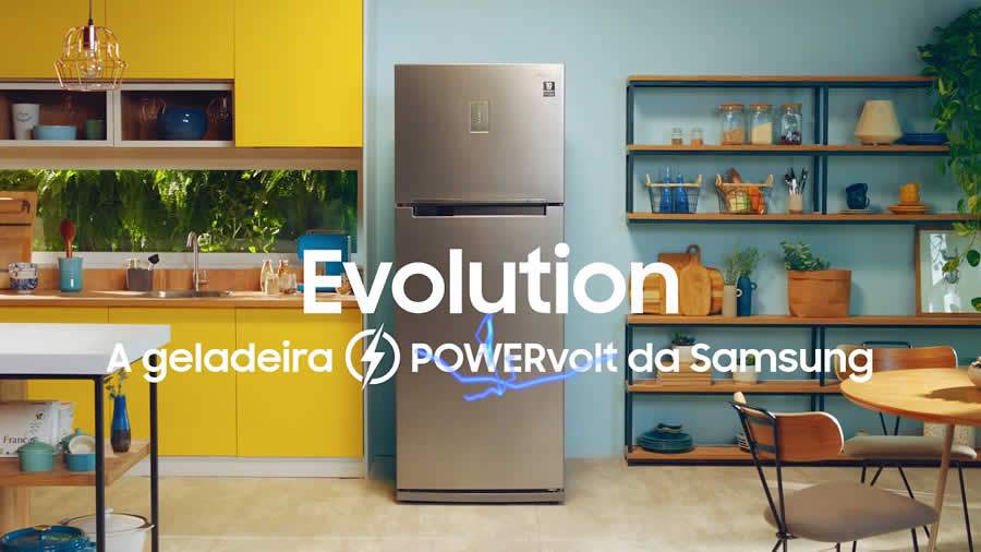Samsung lan&ccedil;a campanha sobre as novas geladeiras Evolution, as &uacute;nicas com tecnologia POWERvolt