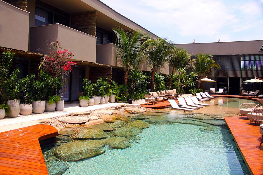 O primeiro lago aquecido de empreendimento hoteleiro do Brasil - Foto Reginaldo Pupo