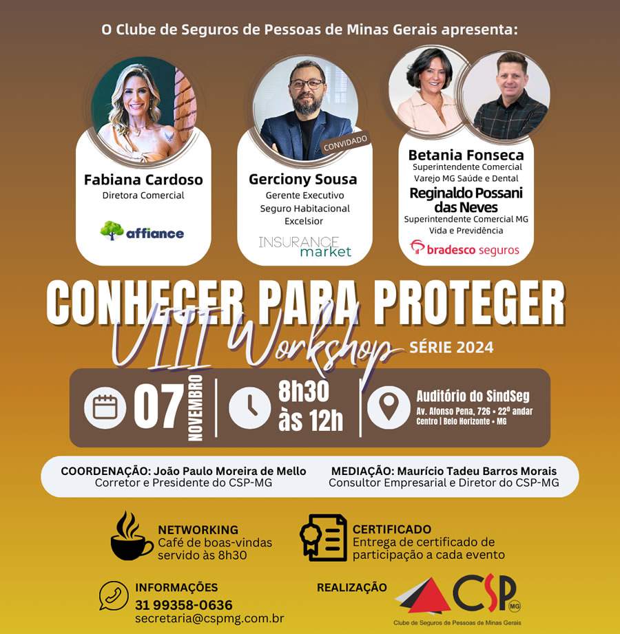 VIII Workshop Conhecer para Proteger - Cr&eacute;dito: Divulga&ccedil;&atilde;o CSP-MG
